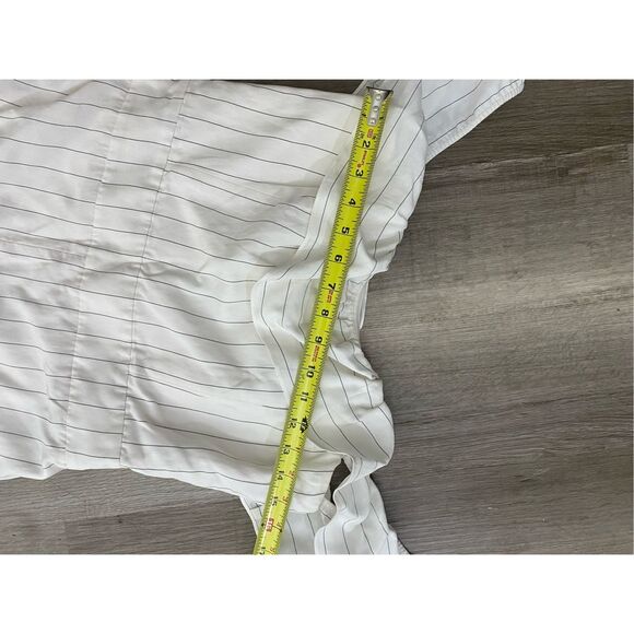 Club Monaco Naveah Jumpsuit, White Stripe Off Shoulders, Size 8, MP $289 - Picture 6 of 11